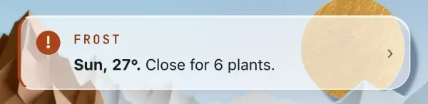 The frost card: how many plants to cover tonight