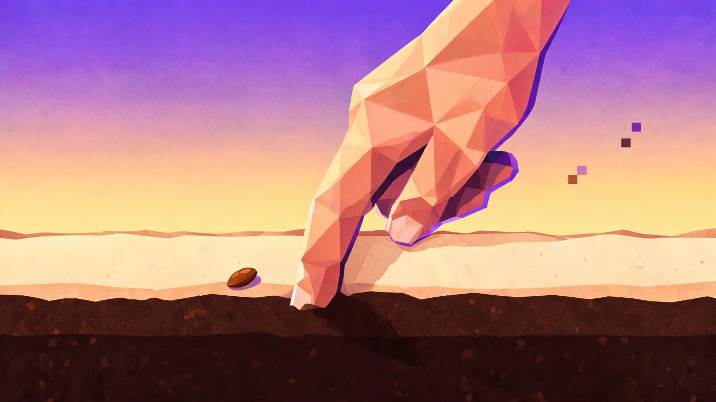 A knuckle is an inch down. Your seed is half an inch down.